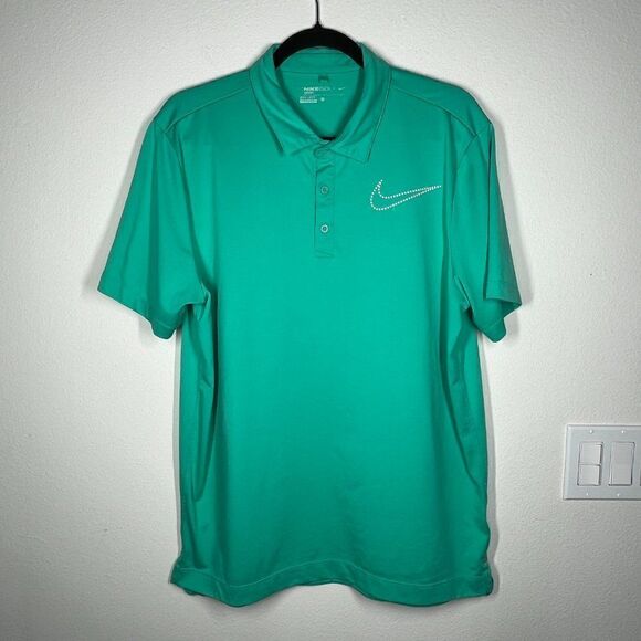 Nike Golf Polo Green Shirt Dri-Fit Performance Mens Size Large - Picture 5 of 13
